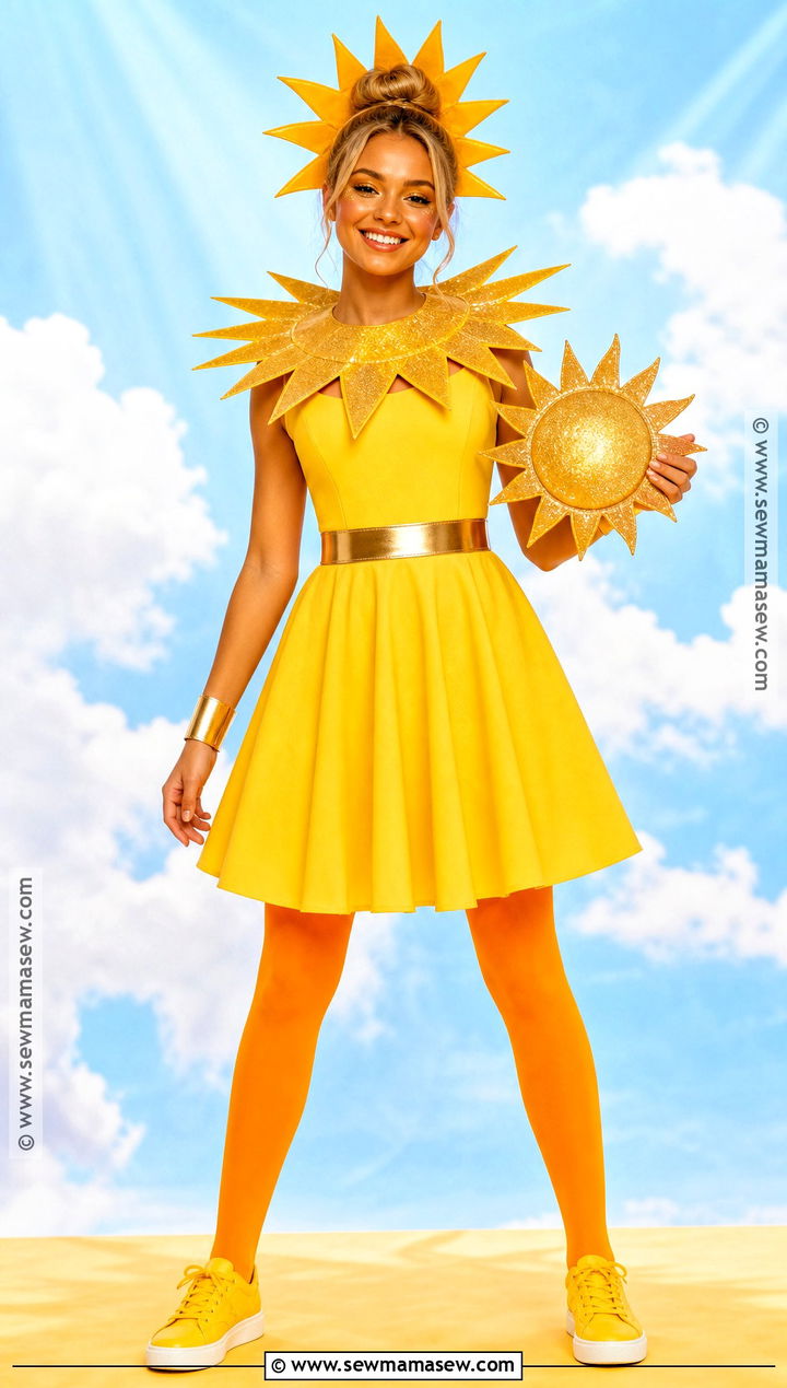 Sun Costume With Golden Rays - 30 Nature Costume Ideas