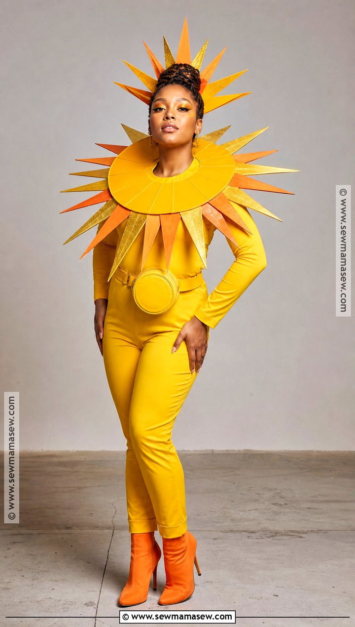 Sun Costume With Orange Rays - 30 Sun Halloween Costume Ideas