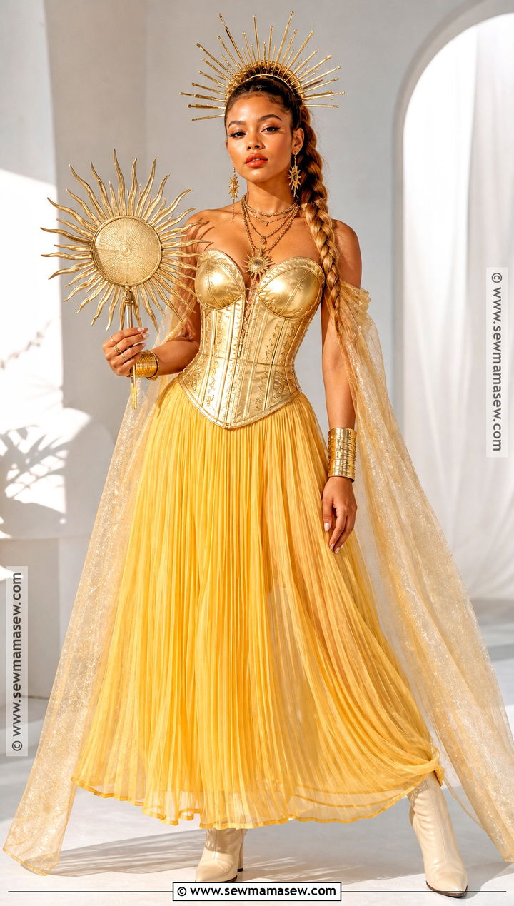 Sun Goddess Corset Costume - 35 corset costumes