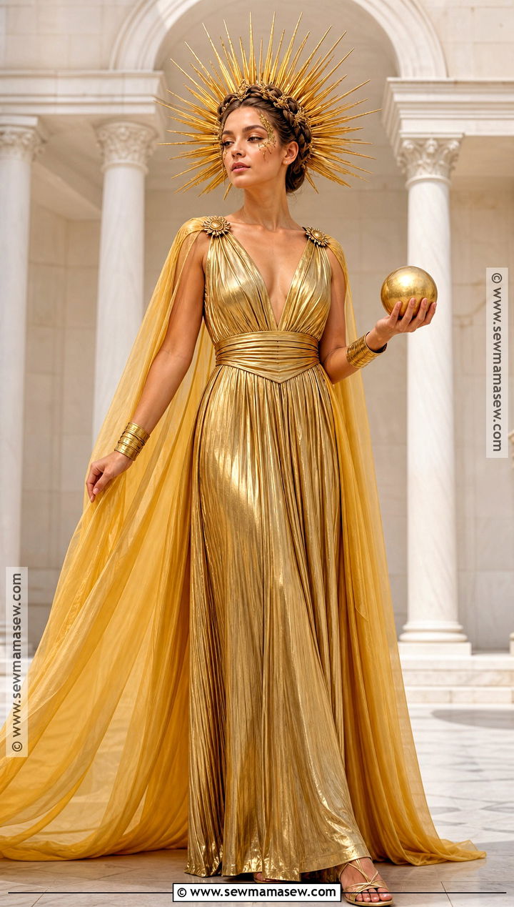 Sun Goddess Costume With Gold Dress - 35 sun costume ideas