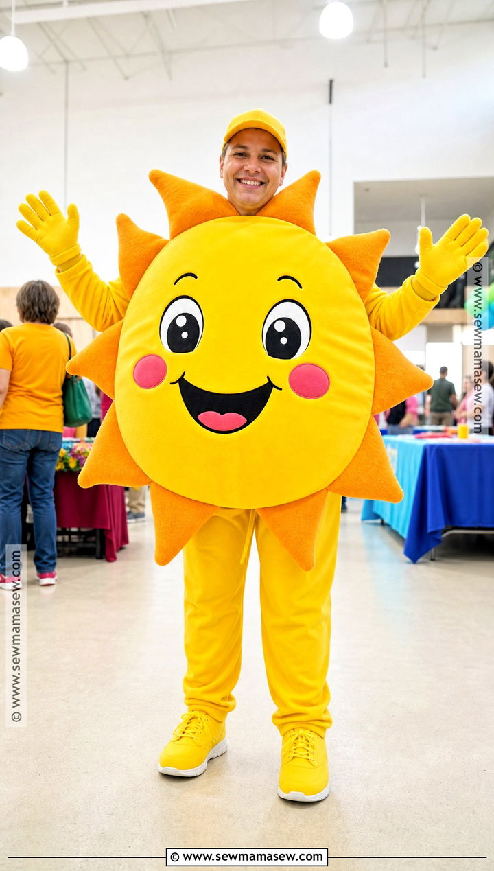Sun Mascot Costume With Smiling Face - 35 sun costume ideas