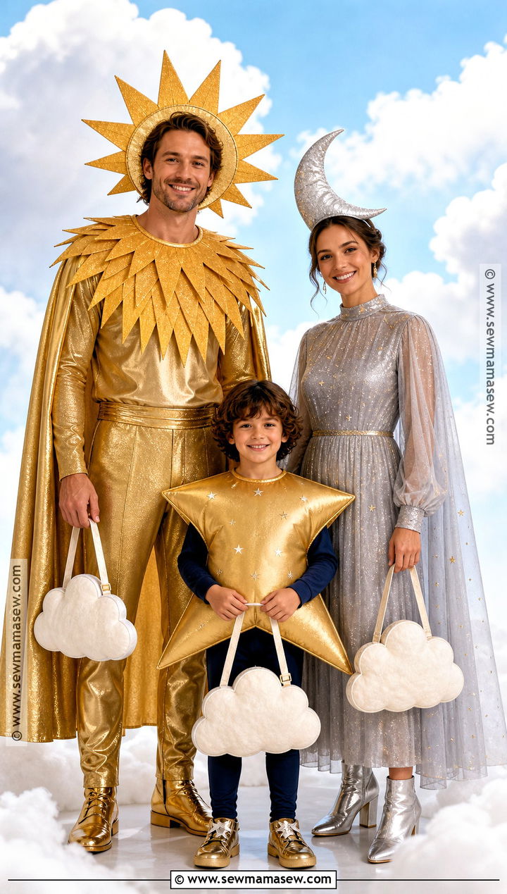 Sun Moon And Star Costume - 45 family of 3 halloween costumes