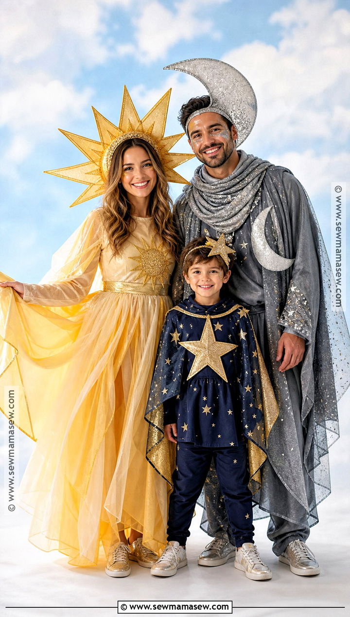 Sun Moon And Star Family Costume - 35 halloween family costumes for 3