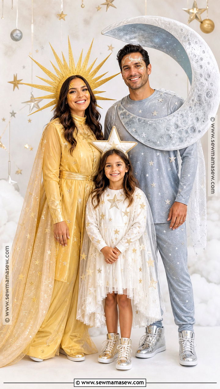 Sun Moon And Star Family Costume - 30 easy family costumes for 3