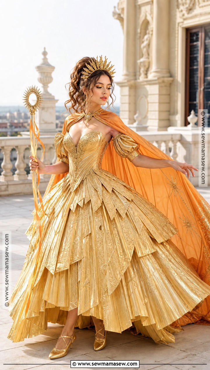 Sun Princess Costume With Gold Dress - 30 princess dress up ideas