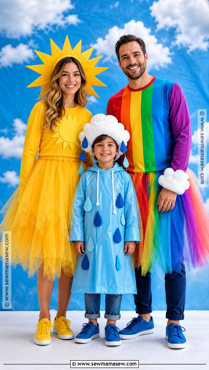 Sun Rain And Rainbow Family Costume - 35 sun costume ideas