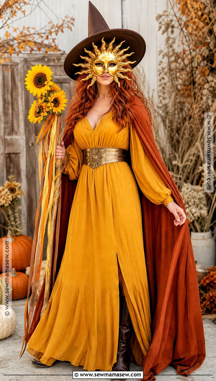 Sun Witch Mask Costume - 30 witch mask ideas