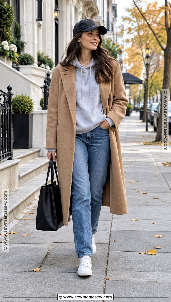 Sunday Fall Outfit With Hoodie And Wool Coat - 20 sunday fall outfits