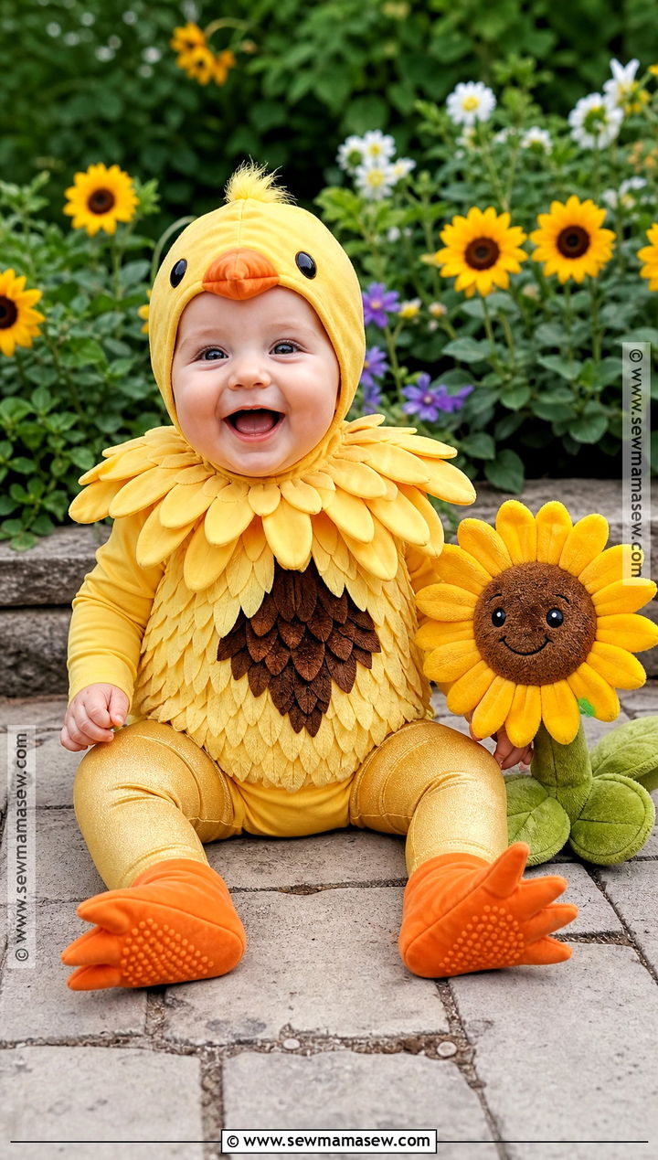 Sunflower Baby Chicken Costume - 30 baby chicken costume ideas