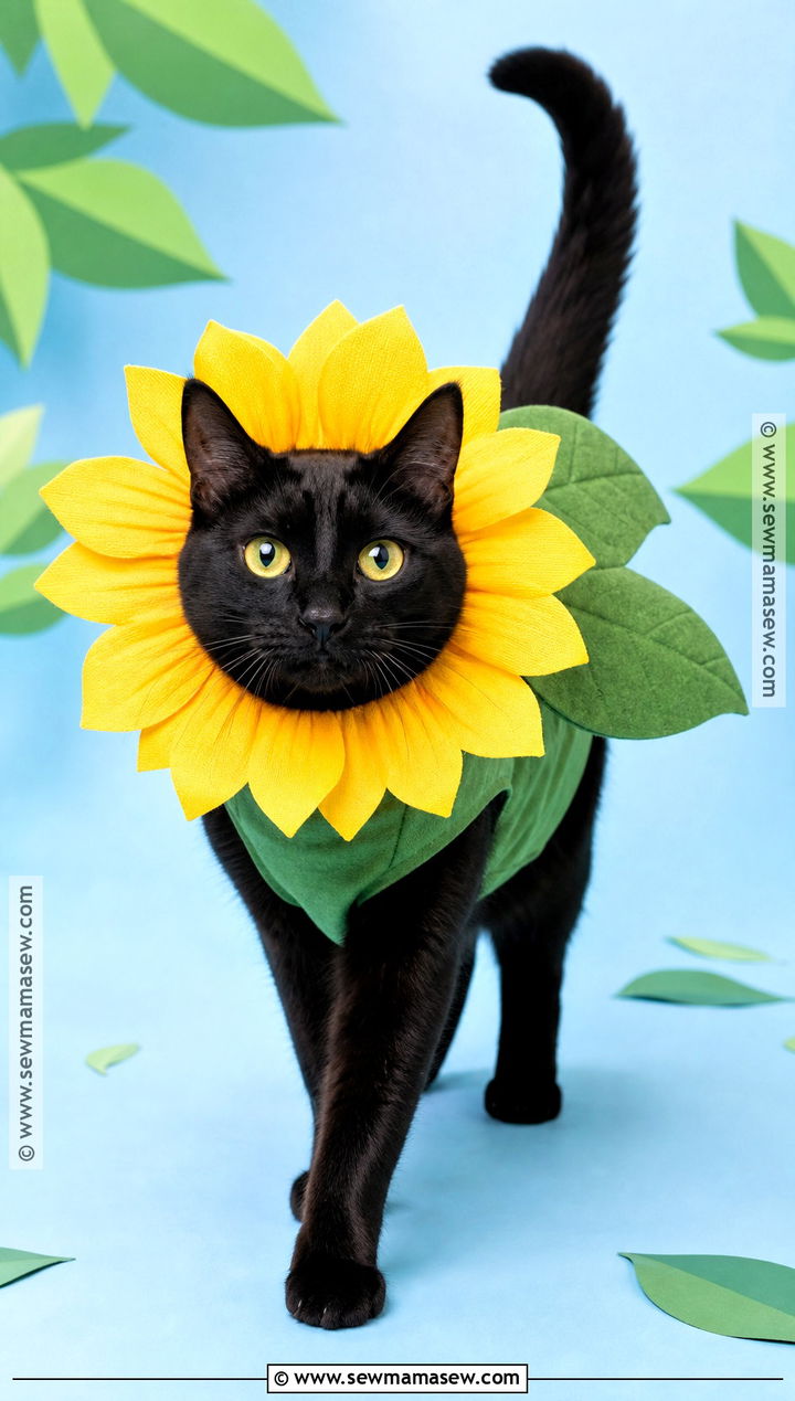 Sunflower Cat Costume - 30 Halloween Costume Ideas for Cats