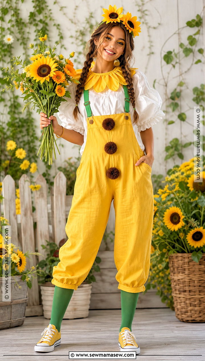 Sunflower Clown Costume - 30 Cute Clown Costume Ideas for Women