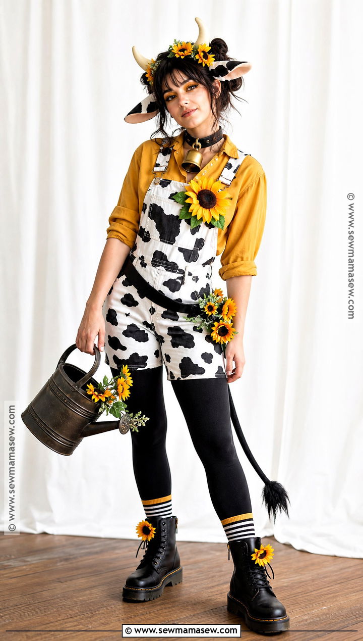 Sunflower Cow Cosplay - 30 cow cosplay ideas