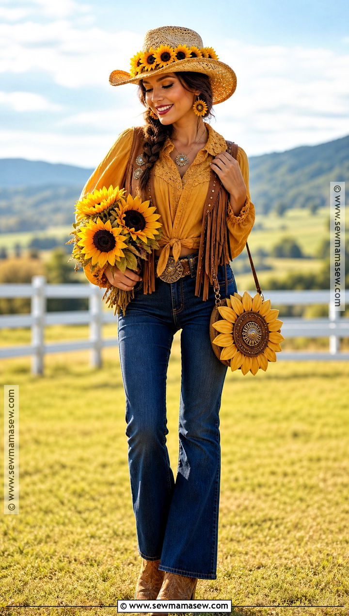 Sunflower Cowgirl Costume - 30 costume cowgirl ideas