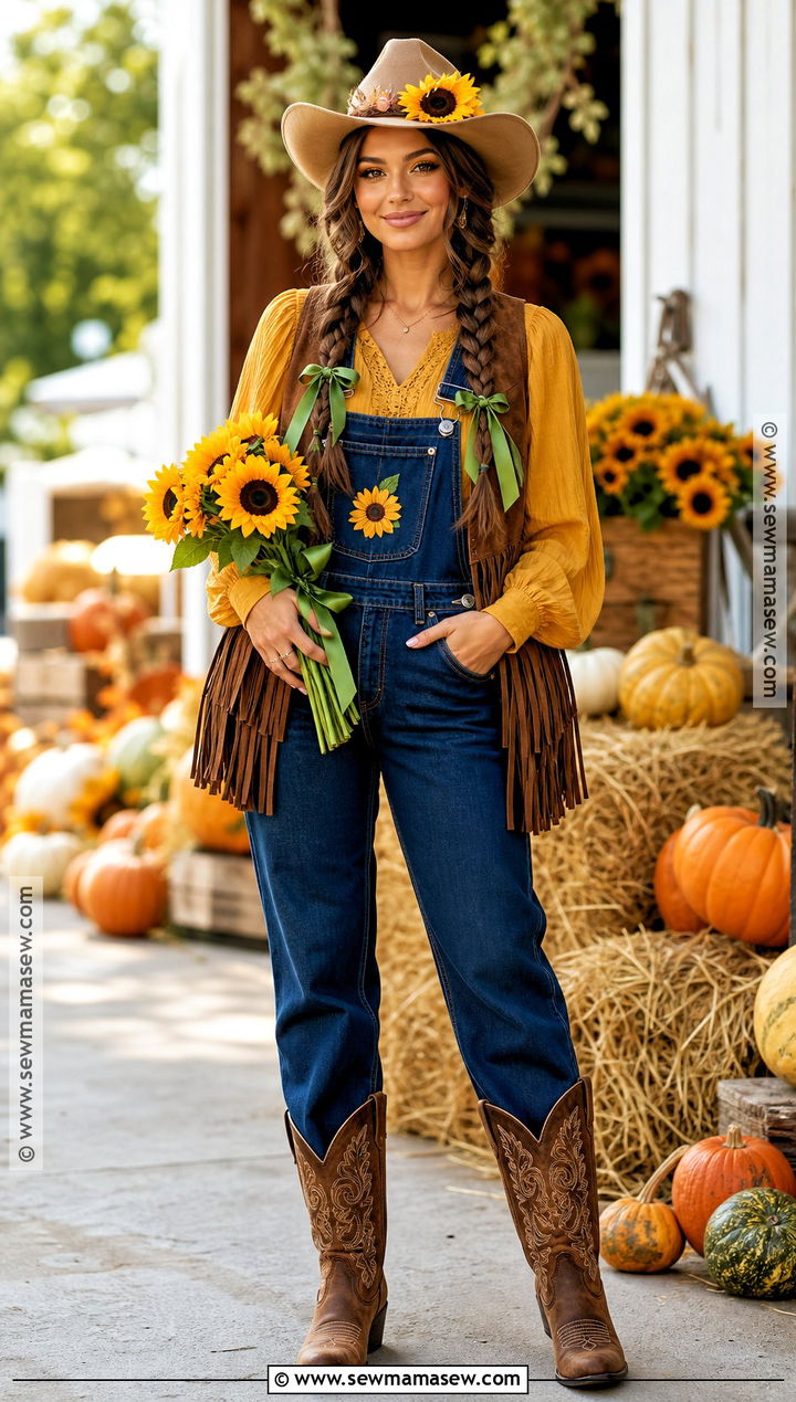 Sunflower Cowgirl Halloween Outfit - 40 cowgirl outfits halloween