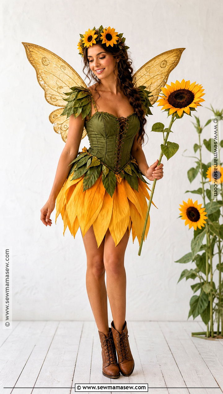 Sunflower Fairy Costume - 50 fairy costume ideas