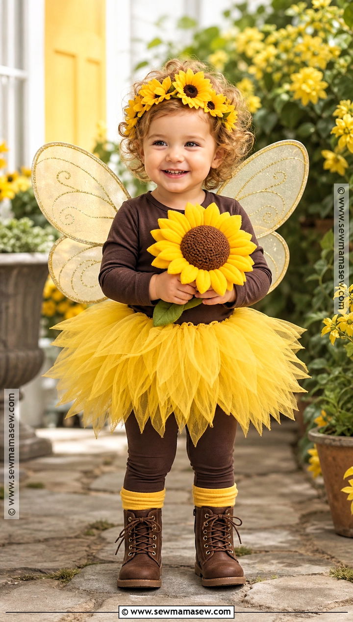 Sunflower Fairy Costume - 30 toddler fairy costume ideas