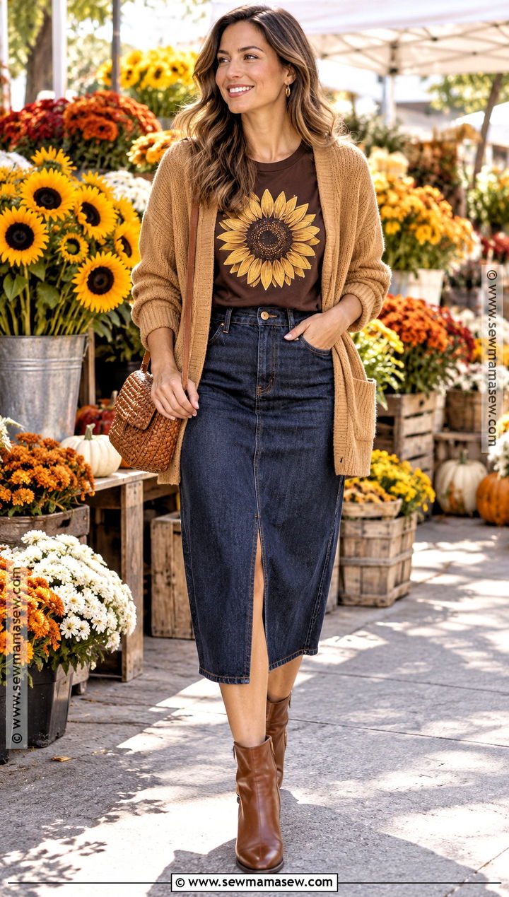 Sunflower Fall Shirt - 20 fall shirt designs ideas