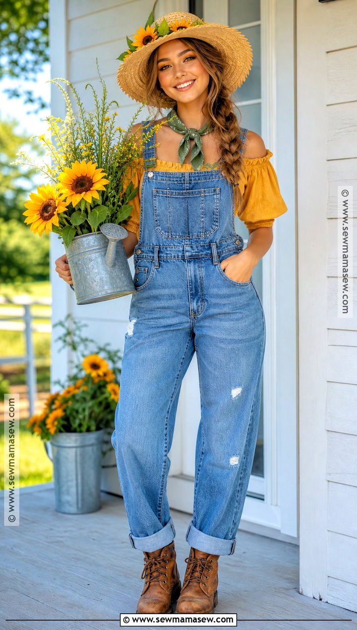 Sunflower Farmer Costume - 30 farmer costume ideas for women
