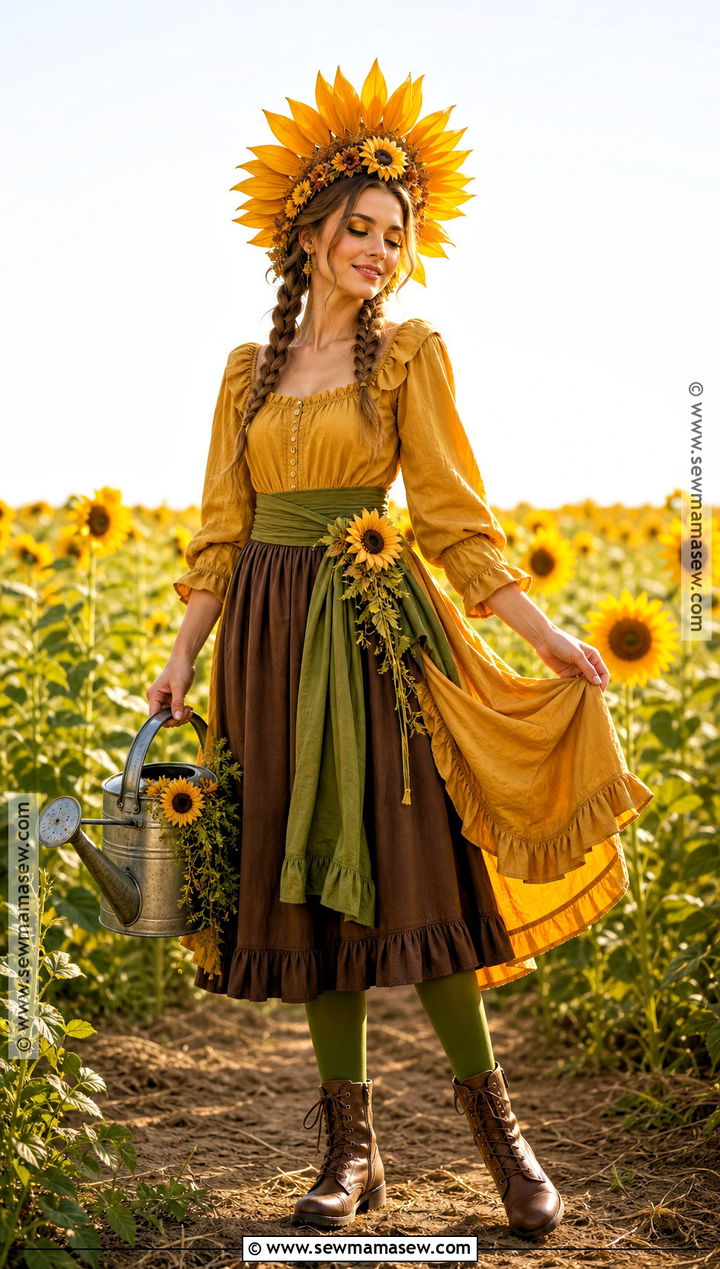Sunflower Harvest Costume - 30 autumn costume ideas