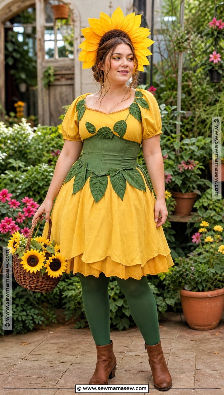 Sunflower Yellow Costume - 30 Yellow Costume Ideas