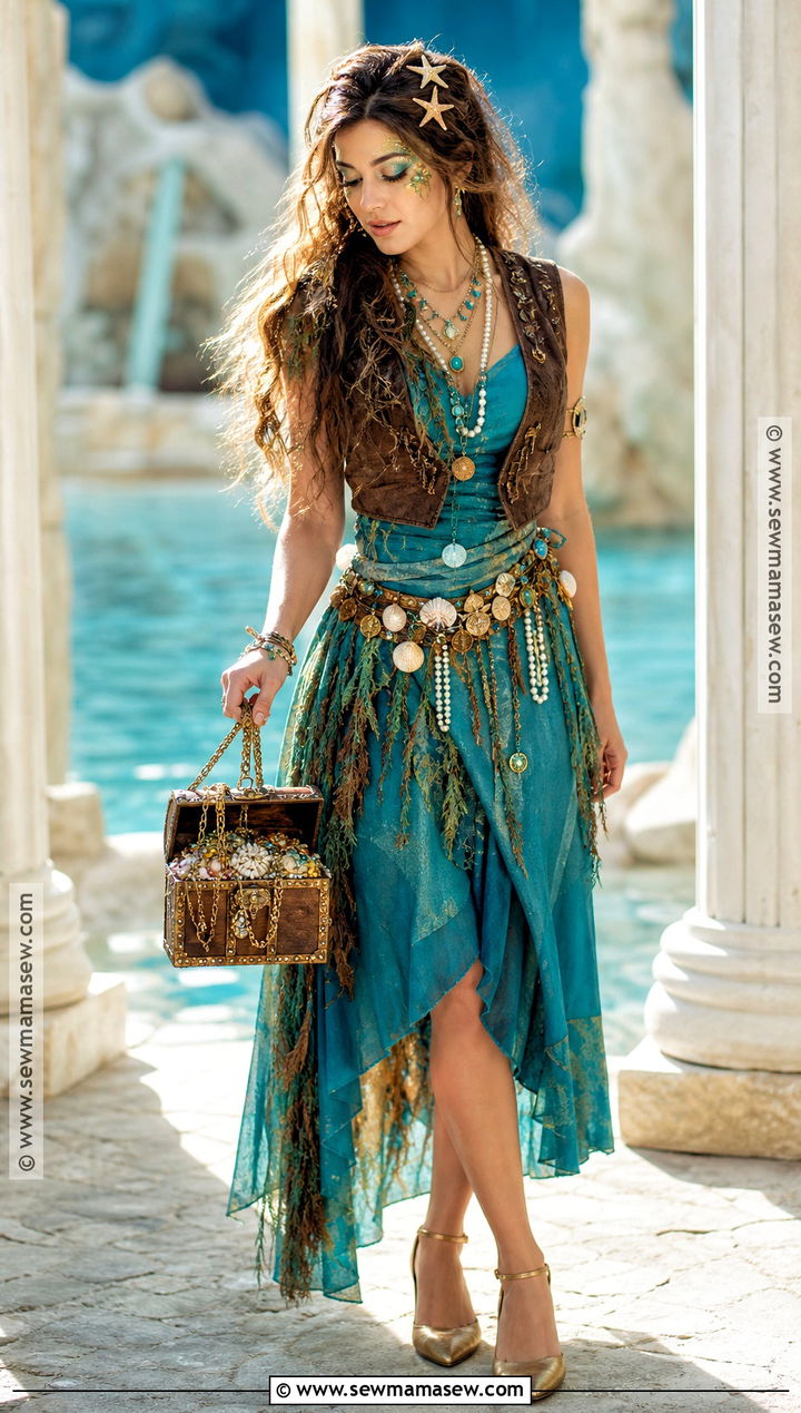 Sunken Treasure Costume With Gold Coins - 30 under the sea costumes for women