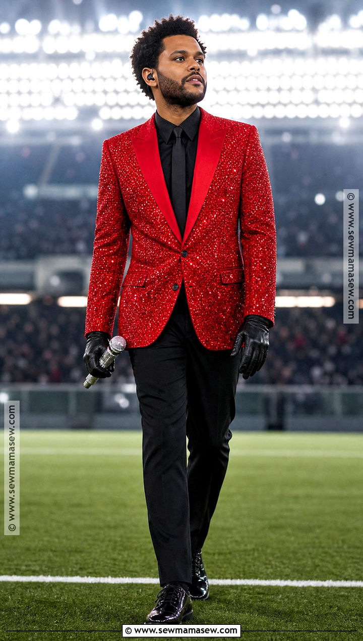 Super Bowl Crystal Blazer Costume - 35 the weeknd halloween costume ideas