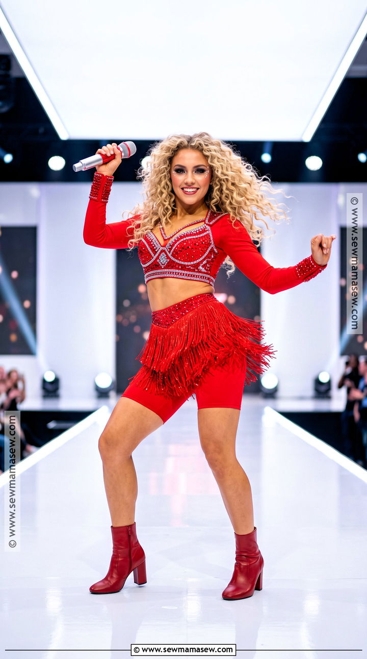 Super Bowl Shakira Costume With Red Fringe - 35 shakira costume ideas