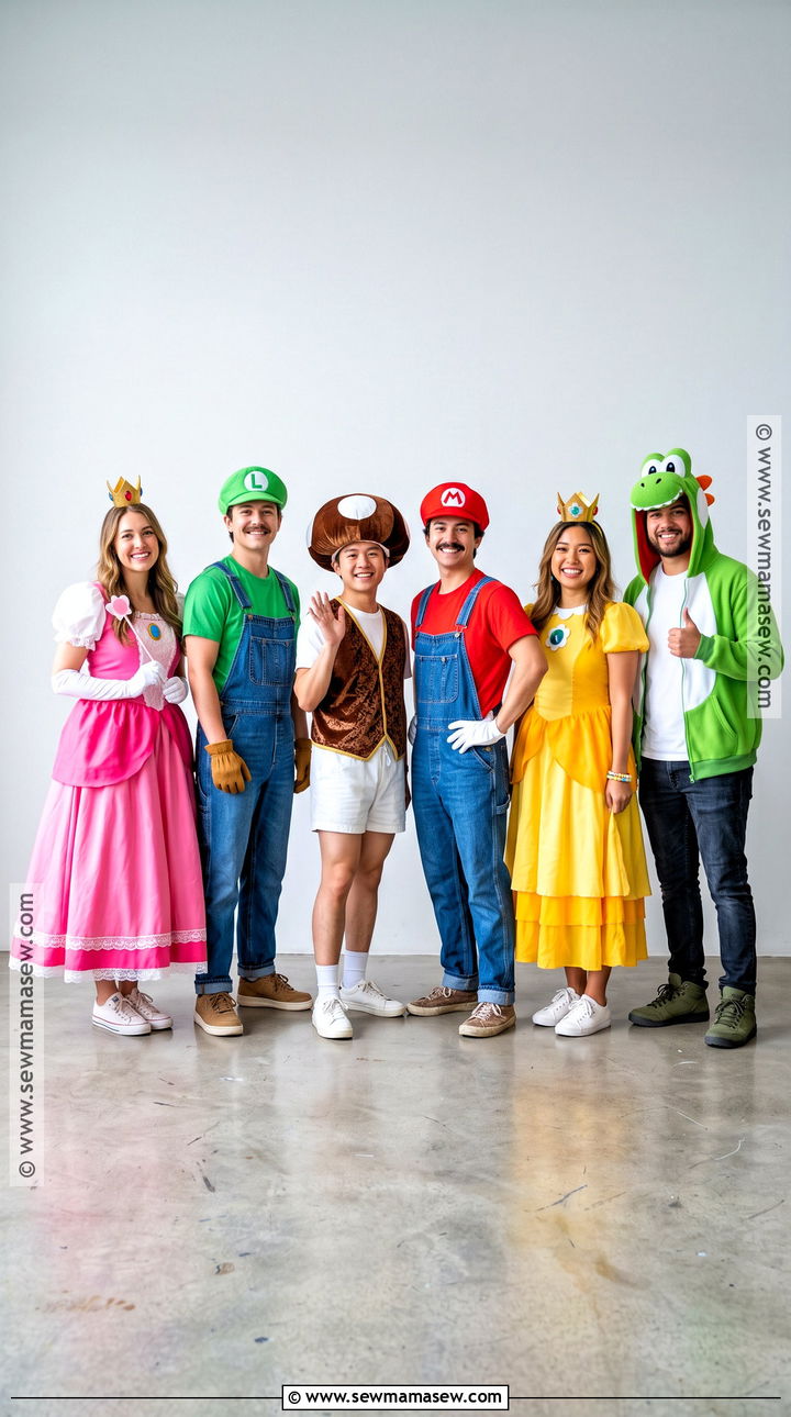 Super Mario Character Group Costume - 50 group costume ideas