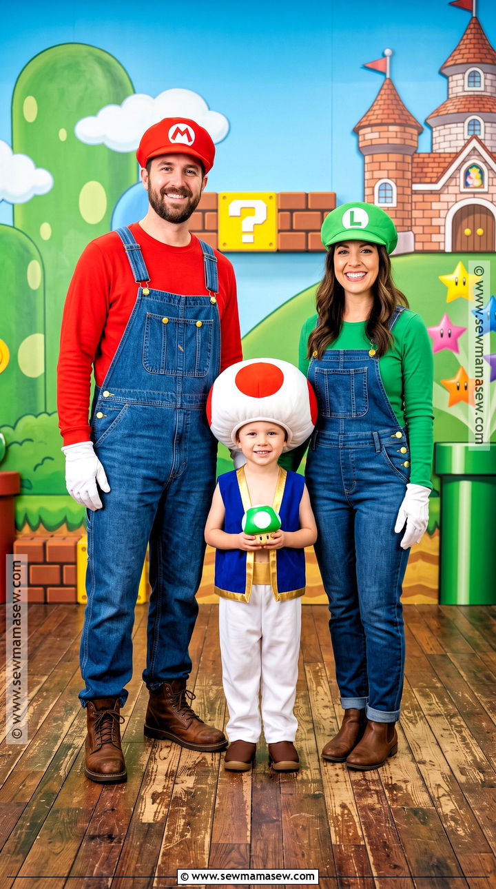 Super Mario Family Costume - 30 family costumes for 3