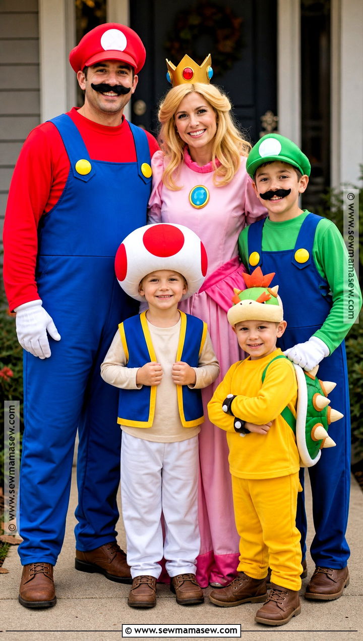 Super Mario Family Costume - 30 family costumes for 5 halloween