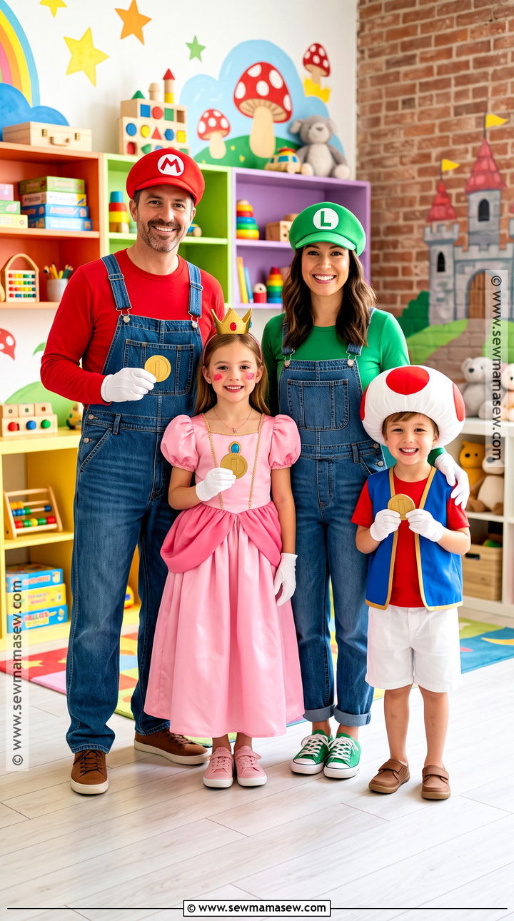 Super Mario Family Costume - 35 family costumes for four