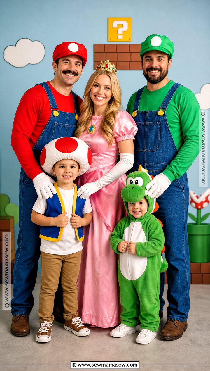 Super Mario Family Costume - 35 family halloween costume ideas