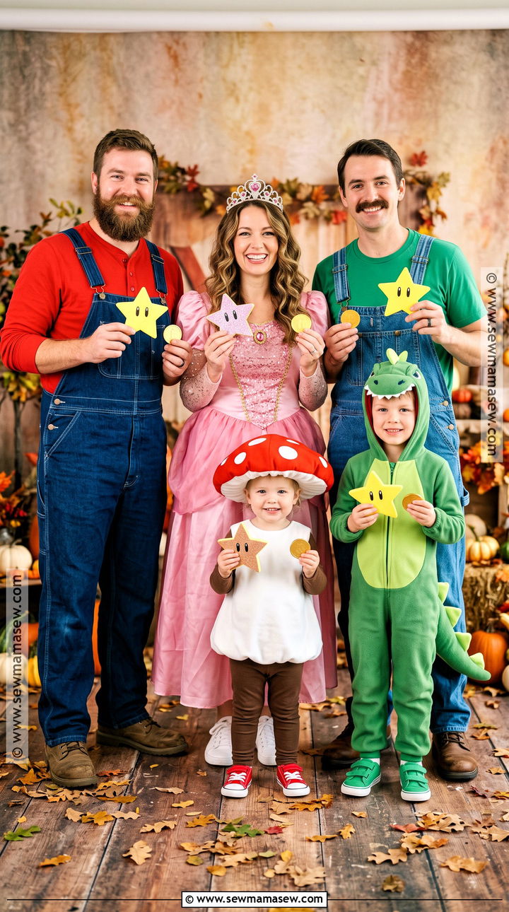 Super Mario Family Costume - 50 family halloween costumes