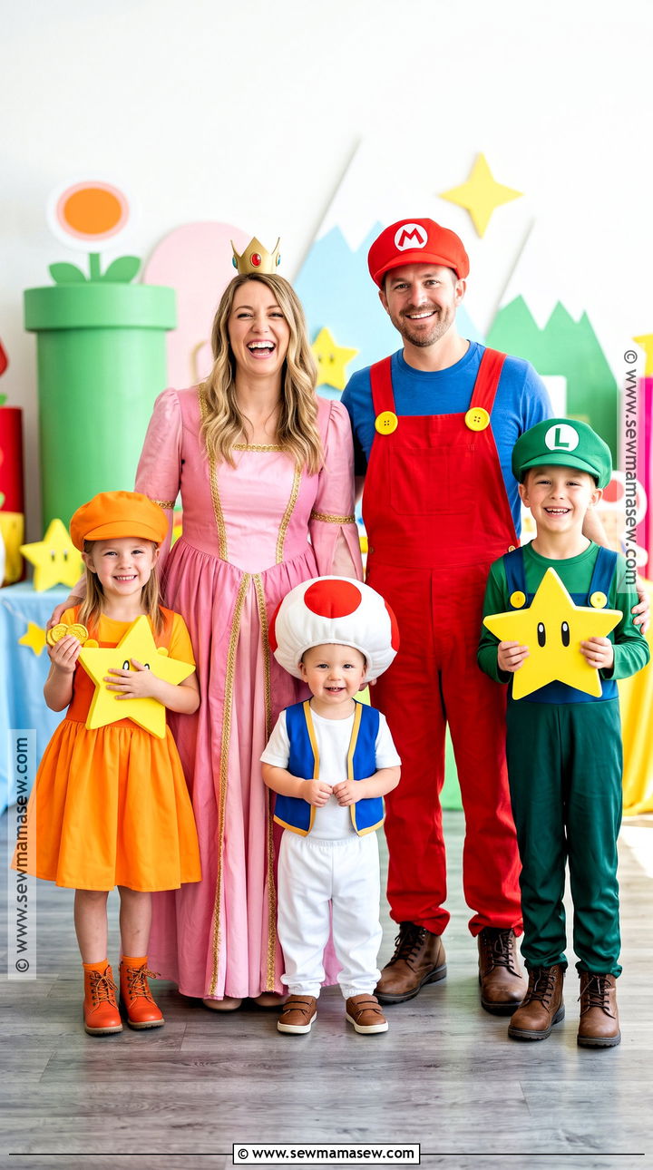 Super Mario Family Costume With Toddler - 35 family halloween costumes with for toddlers
