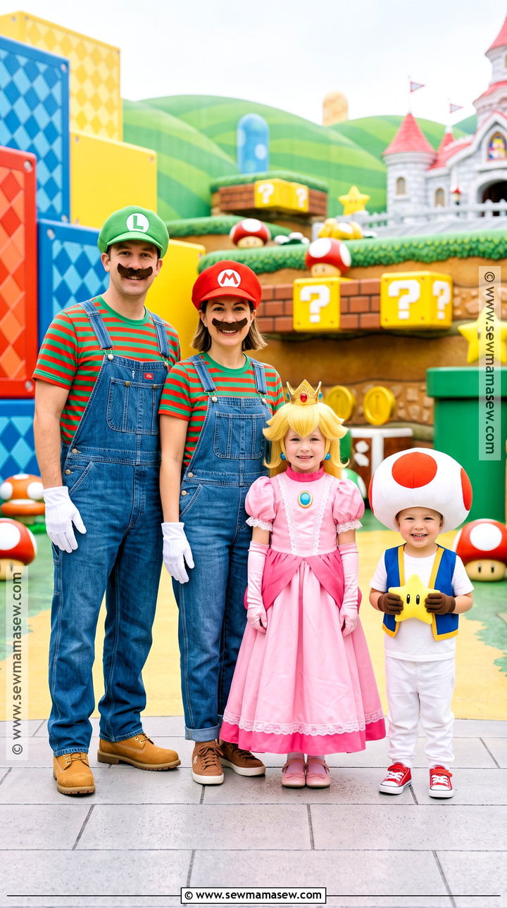 Super Mario Family Costume - 30 family costume ideas for 4