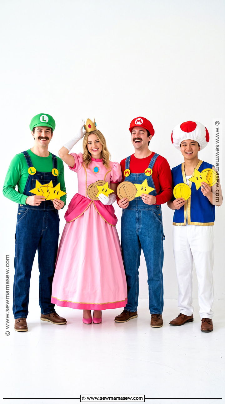 Super Mario Group Costume - 35 4 people costume ideas