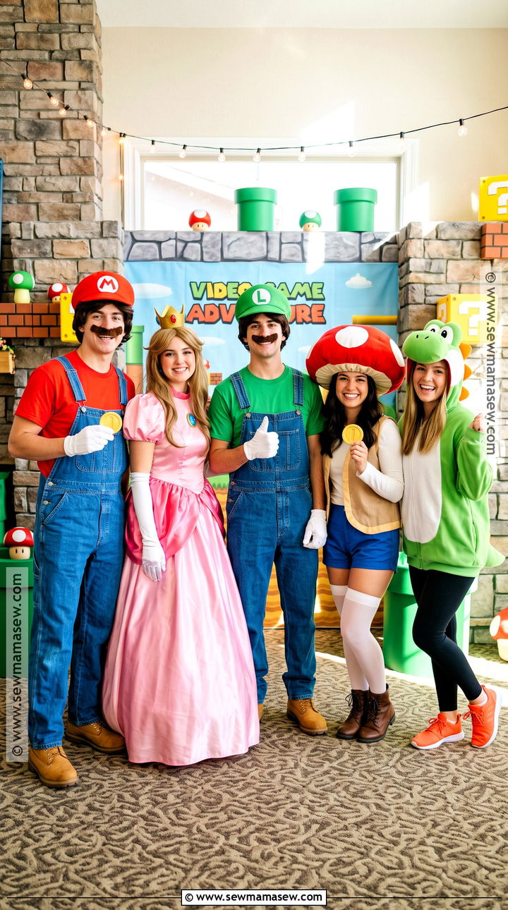 Super Mario Group Costume - 35 halloween costumes 5 people
