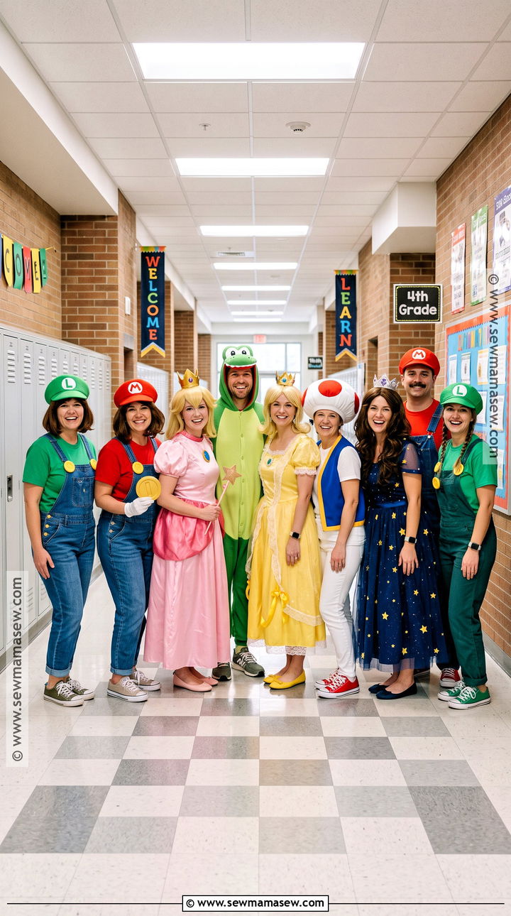 Super Mario Teacher Group Costume - 35 teacher halloween costumes group