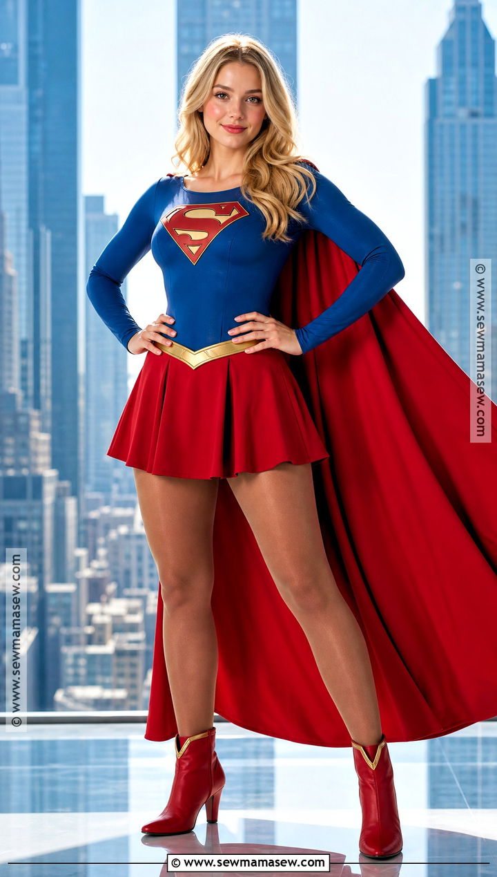 Supergirl Blue And Red Costume - 50 blonde halloween costumes
