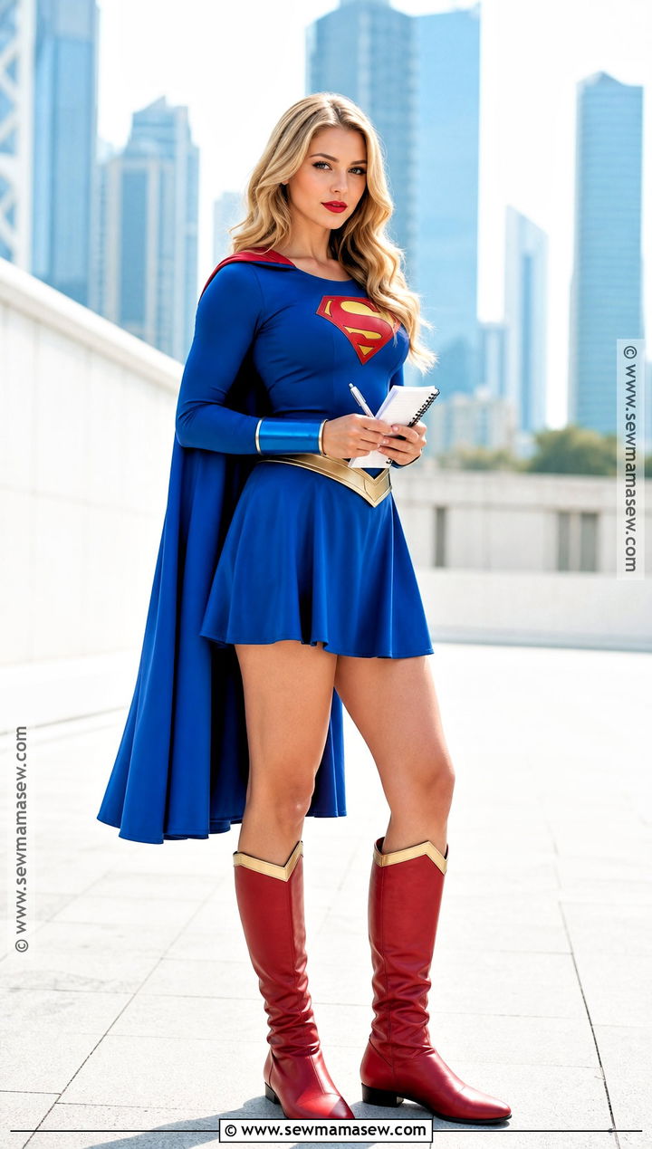 Supergirl Costume With Blue Cape - 30 Trending Halloween Costumes