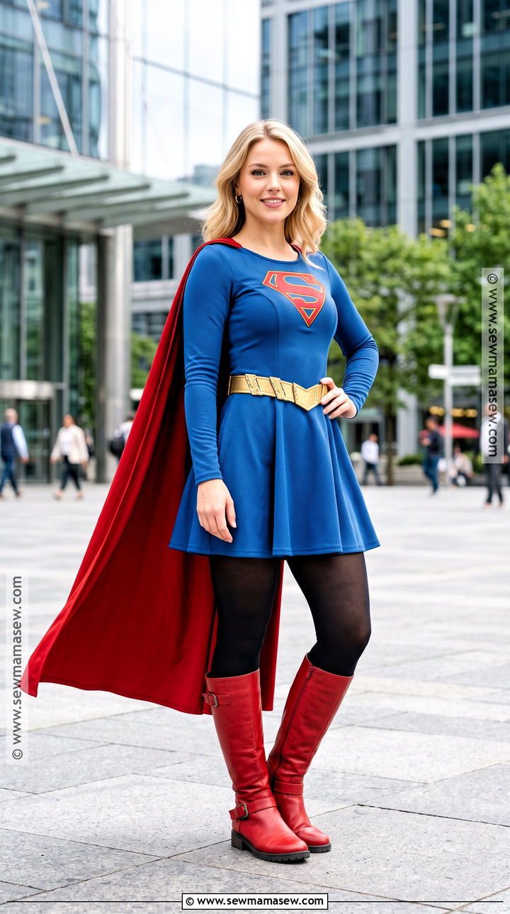 Supergirl Costume With Red Cape - 30 superhero costumes for women