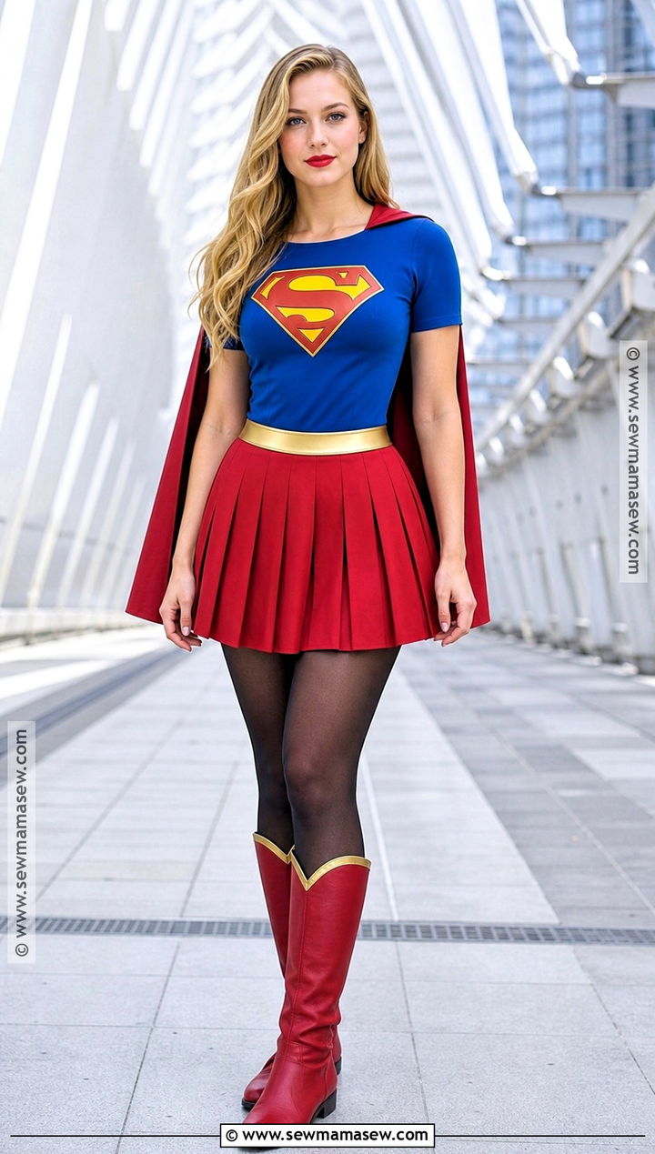 Supergirl Costume With Red Skirt - 30 Easy Superhero Costumes