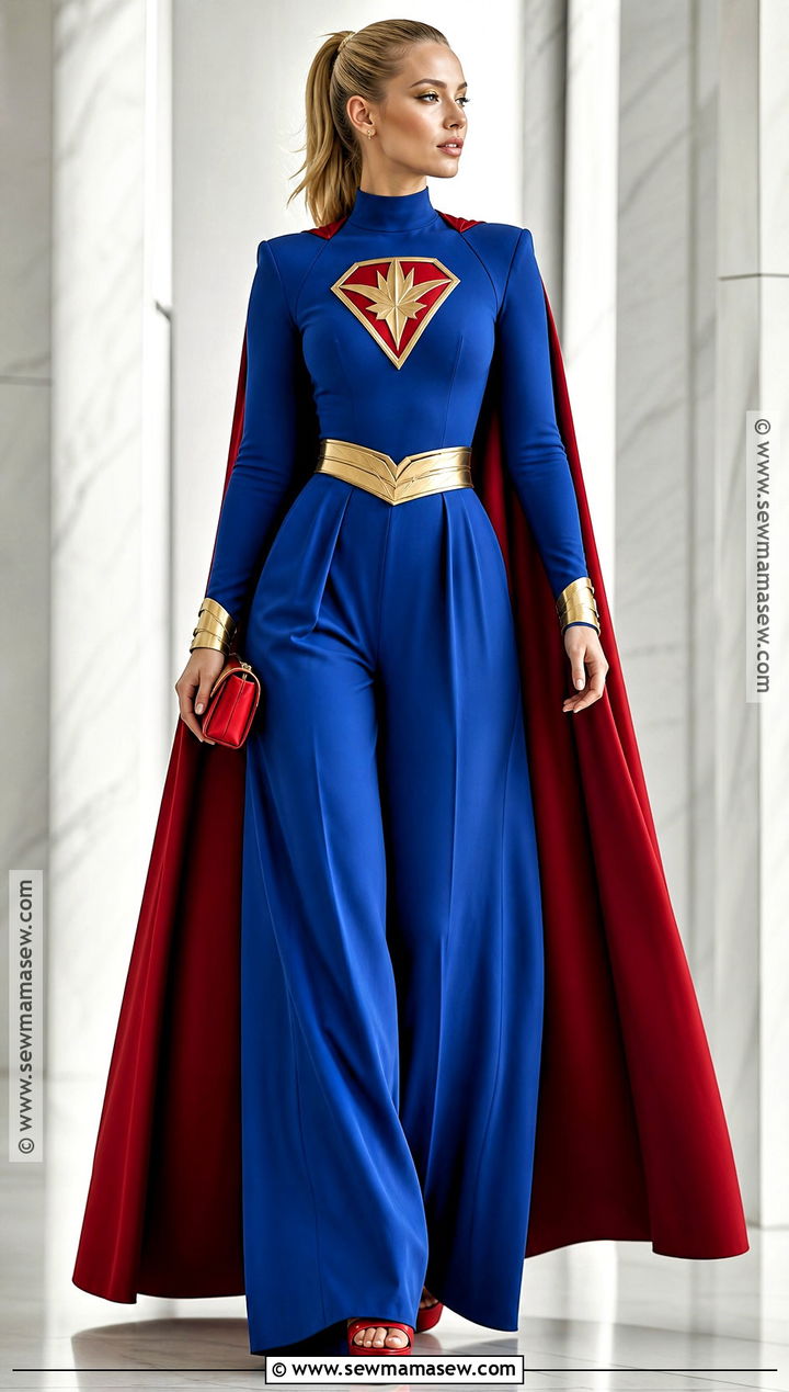 Supergirl Costume With Wide Leg Pants - 30 Super Girl Costume Ideas for Women