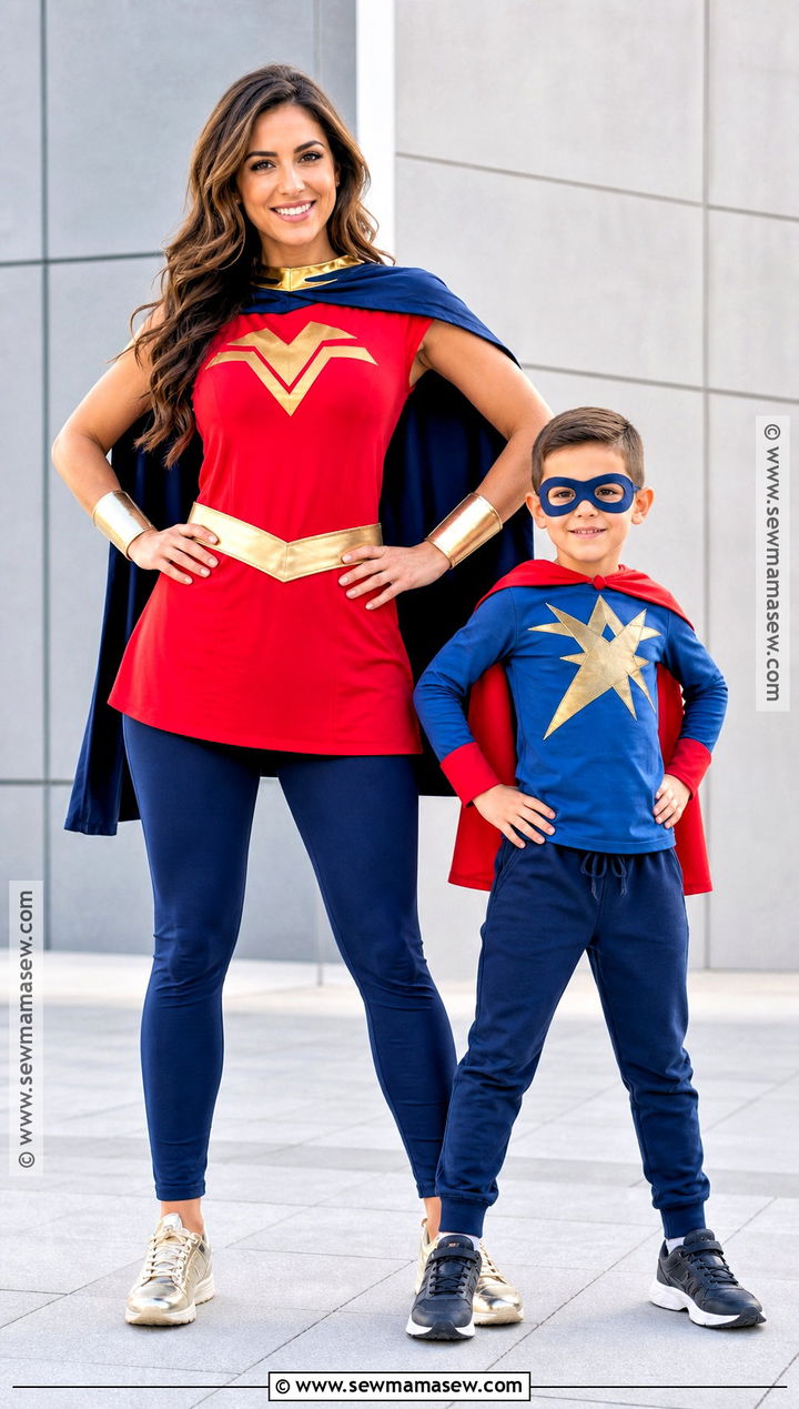 Superhero And Sidekick Costume - 30 mom and son costume ideas