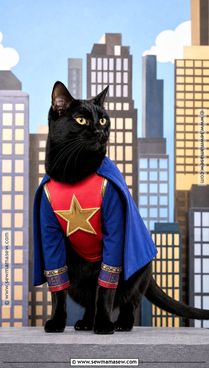 Superhero Cat Costume - 30 Halloween Costume Ideas for Cats