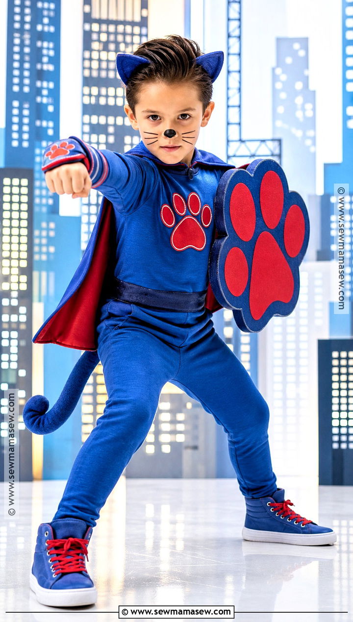 Superhero Cat Costume - 30 cat costume ideas for kids