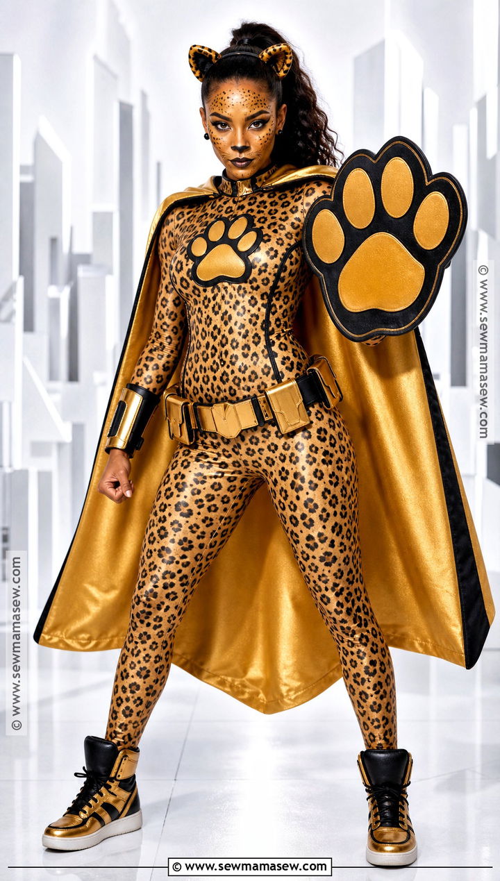Superhero Cheetah Costume With Cape - 50 cheetah costume ideas