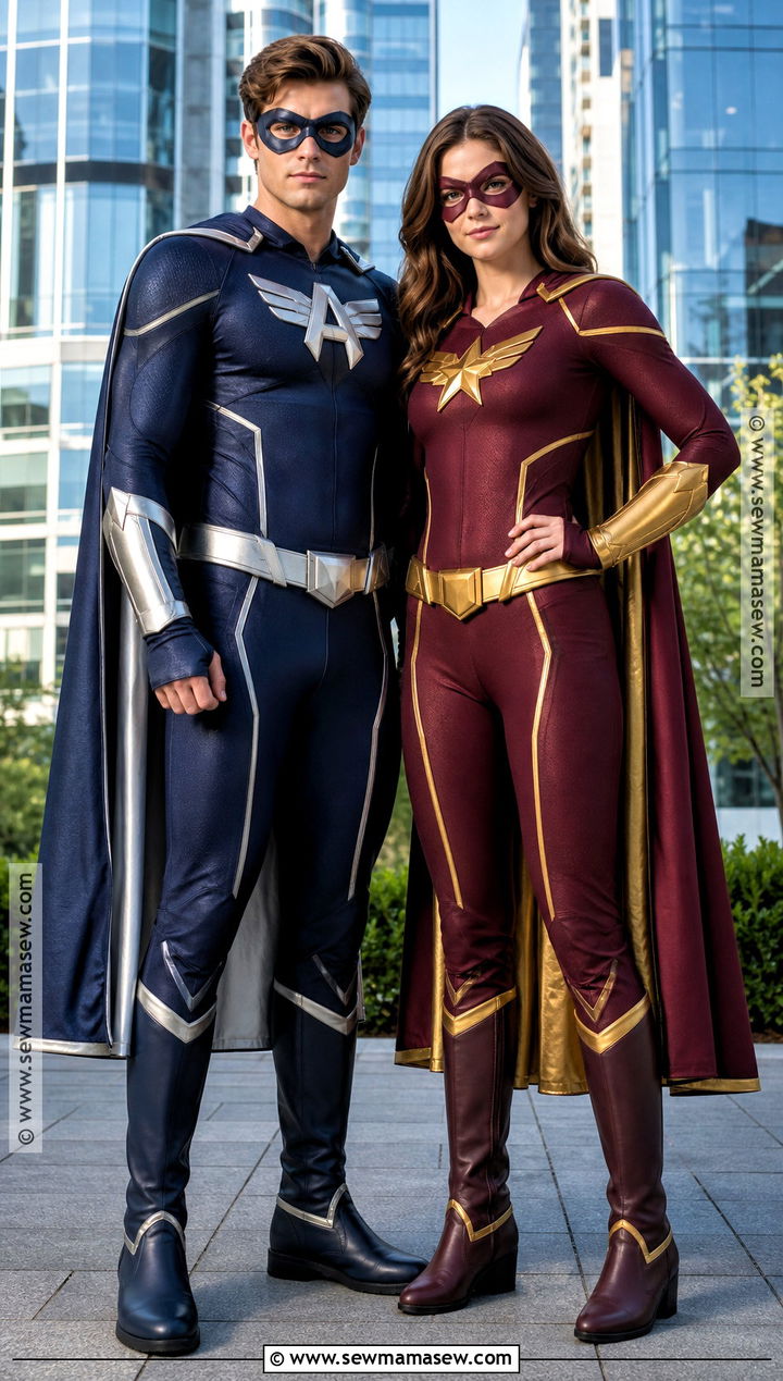 Superhero Couple Costume With Matching Capes - 30 superhero costume ideas