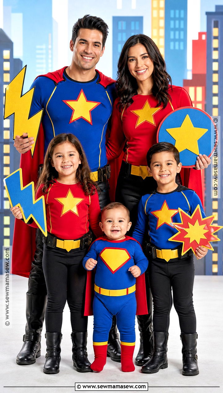 Superhero Family And Baby Sidekick Costume - 40 family costumes with for babies
