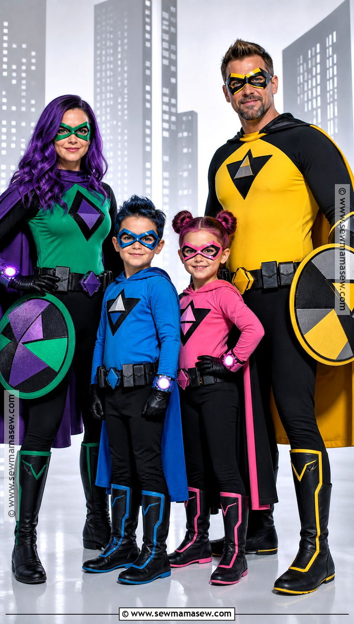 Superhero Family Costume - 50 family halloween costumes